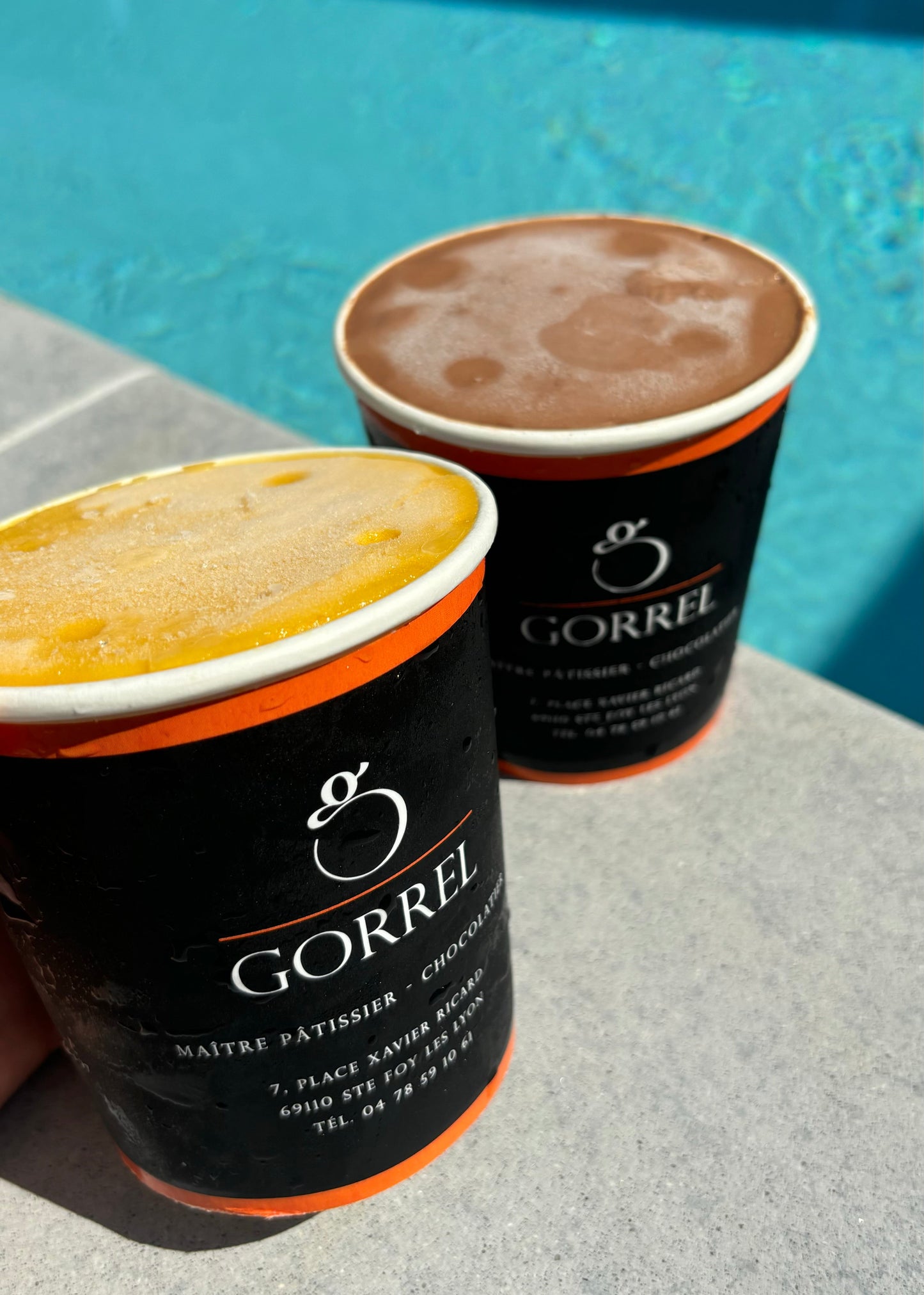 pot de glace et sorbet