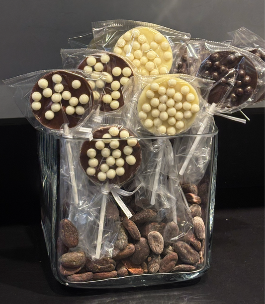 Sucettes en chocolat