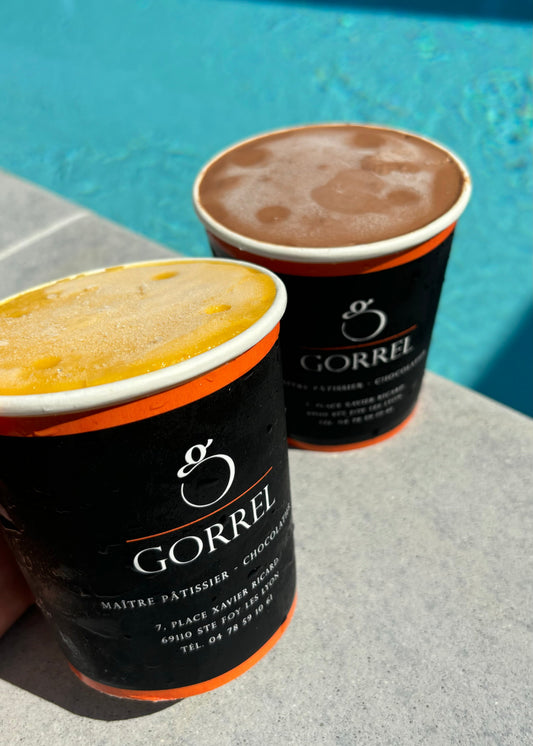 pot de glace et sorbet